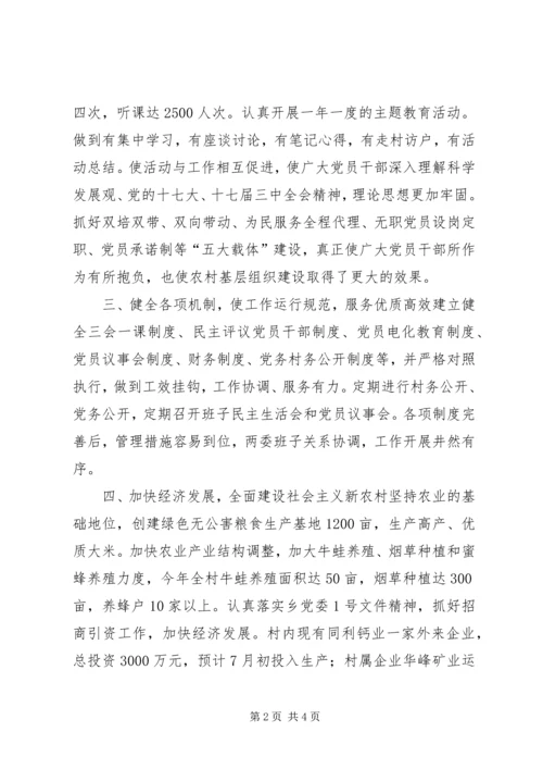 村党支部创建“五个好”村党组织申报材料 (4).docx