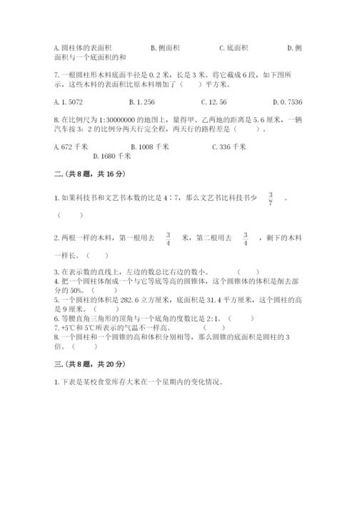 苏教版数学六年级下册试题期末模拟检测卷（精选题）.docx