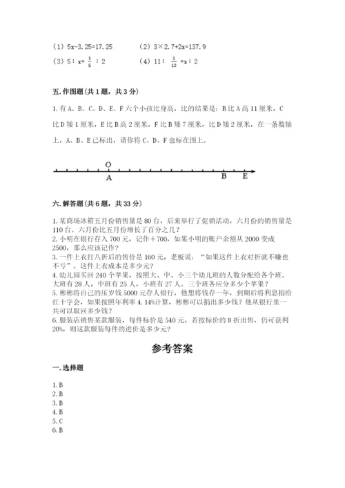 人教版六年级下册数学期末测试卷（考点梳理）.docx