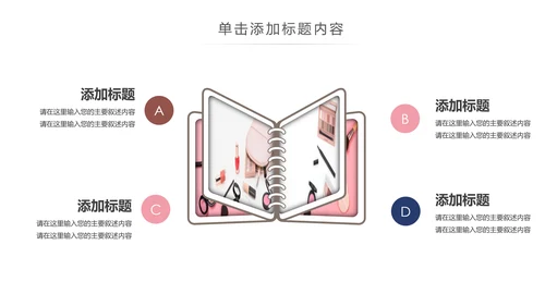 时尚美妆彩妆化妆品美容化妆培训PPT模板