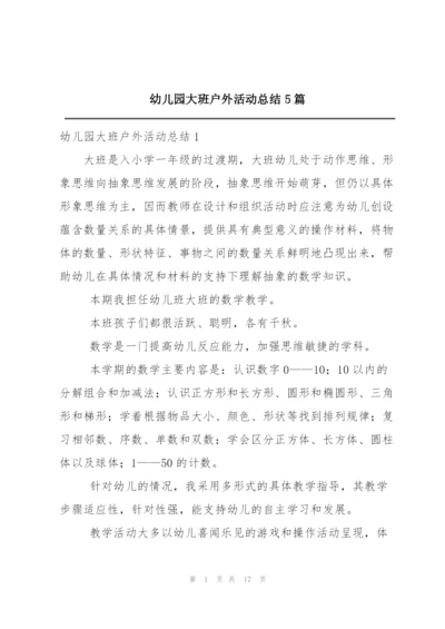 幼儿园大班户外活动总结5篇.docx