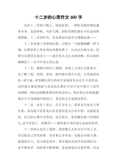 十二岁的心思作文600字.docx