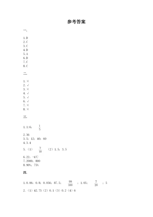 苏教版数学六年级下册试题期末模拟检测卷（研优卷）.docx