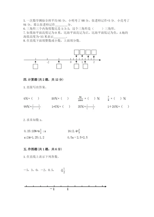 石家庄市藁城市六年级下册数学期末测试卷及参考答案一套.docx