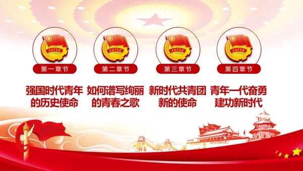 青春心向党建功新时代弘扬共青团使命团课PPT