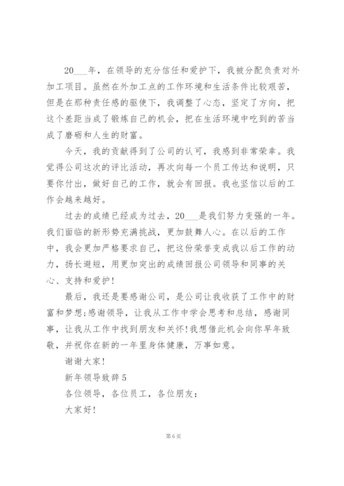 新年领导致辞范文10篇.docx