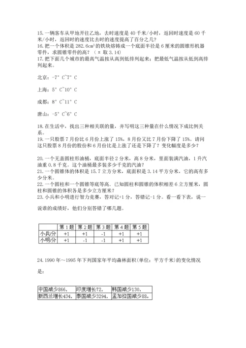 六年级小升初数学应用题50道及参考答案（基础题）.docx