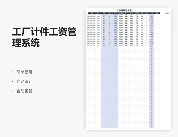工厂计件工资管理系统