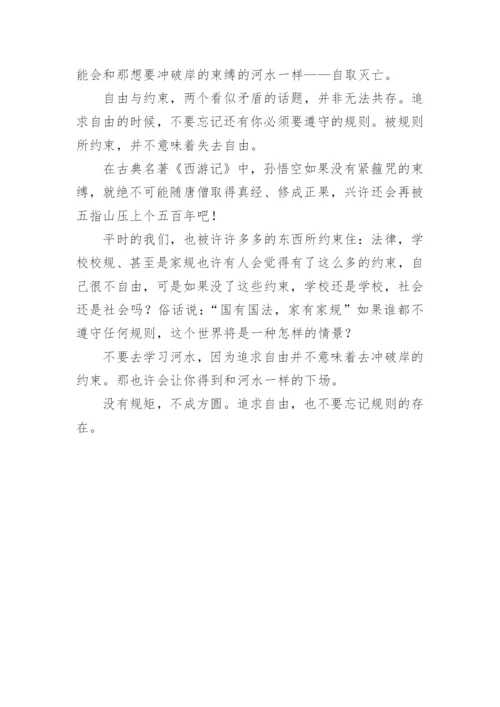 没有规矩不成方圆的议论文.docx