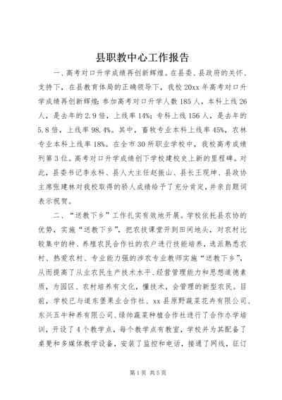 县职教中心工作报告.docx