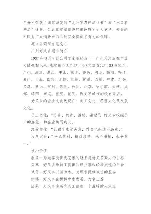 超市公司简介范文.docx