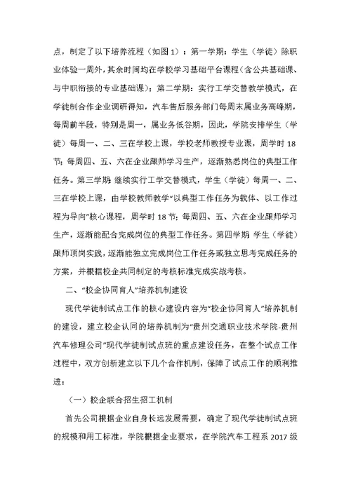 汽车专业现代学徒制试点案例