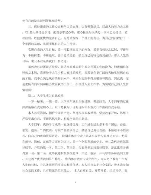 精编之大学生实习自我总结范文2.docx