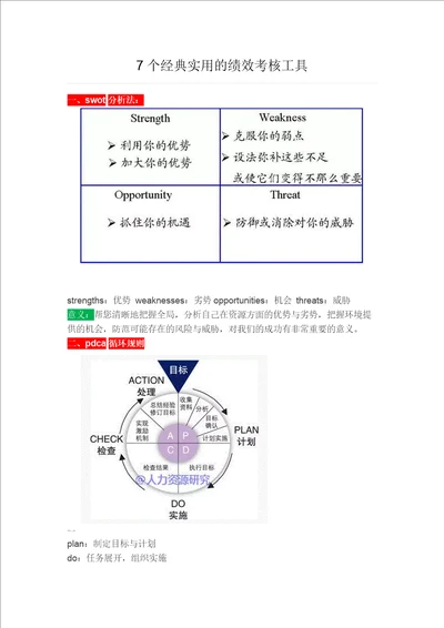 7个经典实用的绩效考核工具