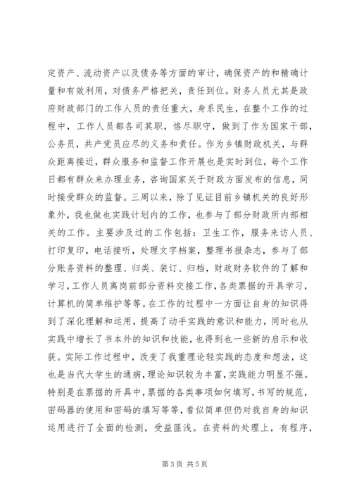 乡镇财政所实践汇报材料.docx