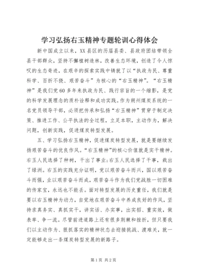 学习弘扬右玉精神专题轮训心得体会 (2).docx