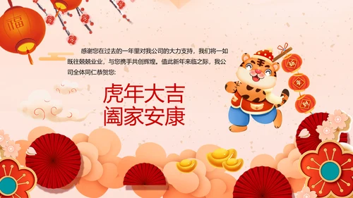 虎年电子贺卡2022元旦春节拜年贺卡PPT