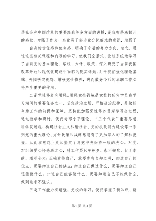 省直机关党校学习心得.docx