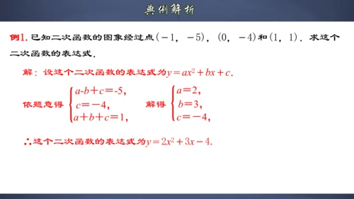 22.1.8 用待定系数法求二次函数的解析式 课件（共32张PPT）