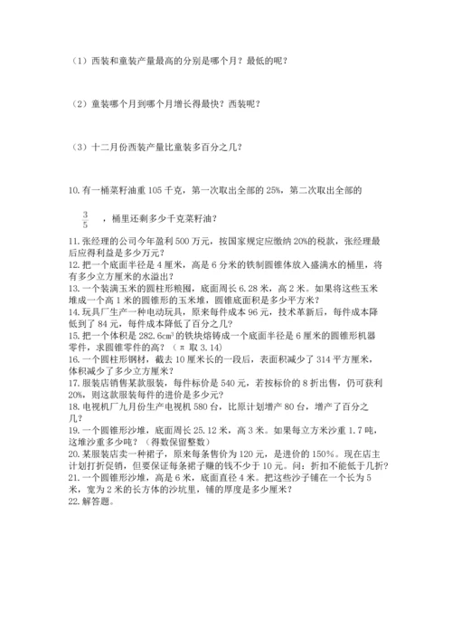 六年级小升初数学应用题50道（历年真题）word版.docx