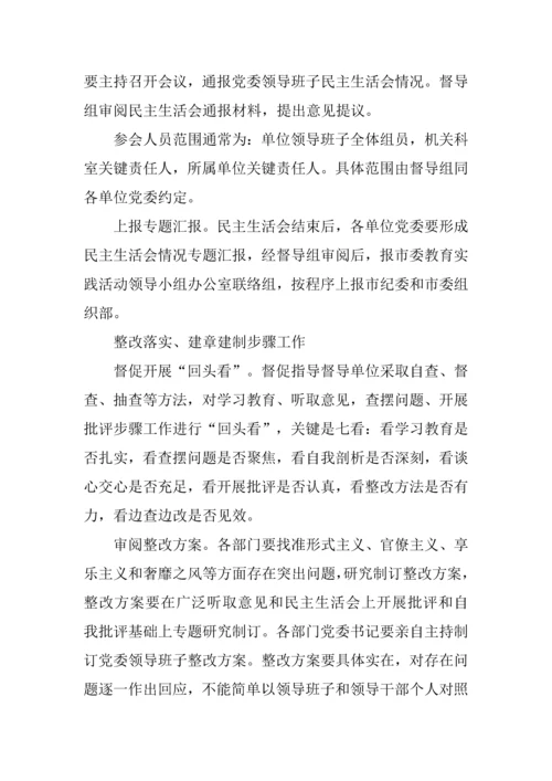 市委党的群众路线教育实践活动督导组督导工作专项方案.docx