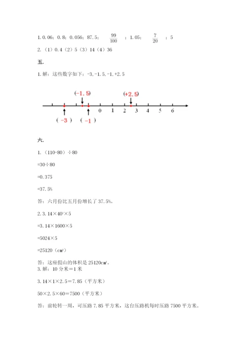 苏教版六年级数学小升初试卷及参考答案【实用】.docx