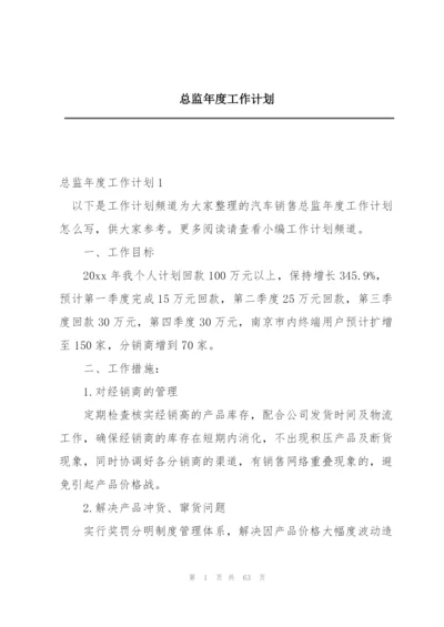 总监年度工作计划.docx