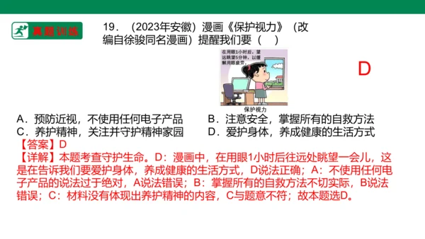 新课标七上第四单元生命的思考复习课件2023