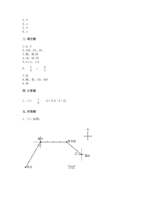 小学六年级上册数学期末测试卷a4版可打印.docx