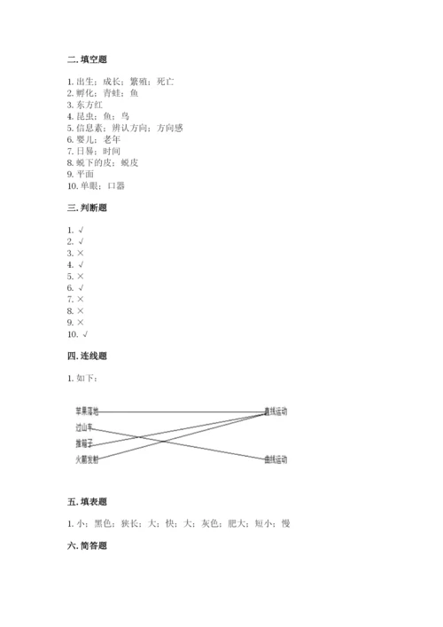 教科版小学科学三年级下册 期末测试卷精选.docx