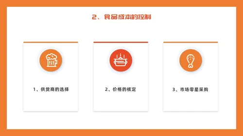 橙色简约插画风食堂管理培训PPT课件
