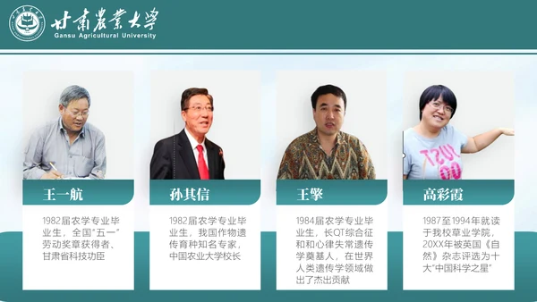 甘肃农业大学介绍招生简章通用PPT模板