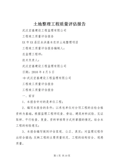 土地整理工程质量评估报告 (3).docx