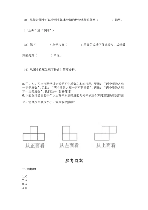人教版五年级下册数学期末测试卷附答案【综合题】.docx