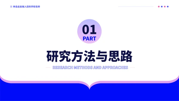 蓝紫色极简沉稳毕业论文答辩PPT模板