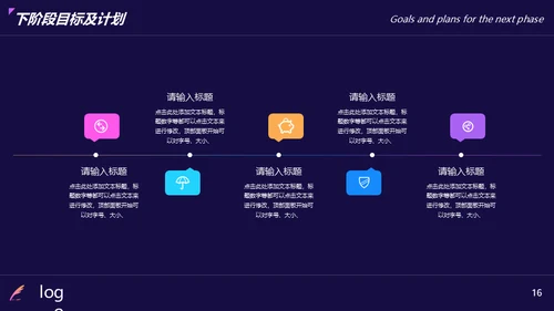 深蓝色年终工作总结通用PPT模板