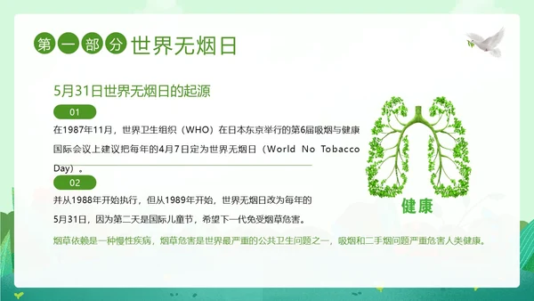 世界无烟日幼儿园禁烟家长会PPT课件