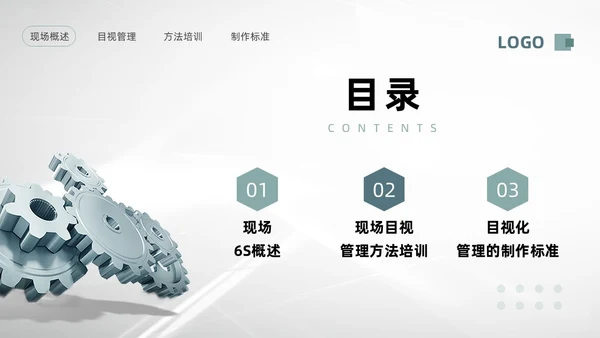 深色简约现场6S目视化改善PPT模板宣传PPT动态PPT6S管理培训