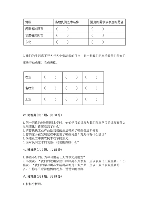 部编版小学四年级下册道德与法治《期末测试卷》附答案【满分必刷】.docx