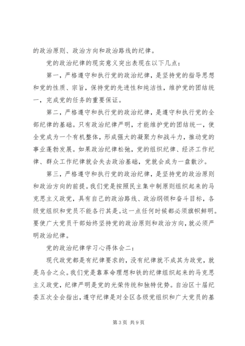 党的政治纪律学习心得体会.docx