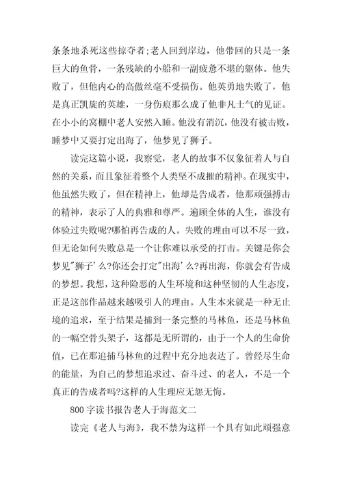 读书报告800字