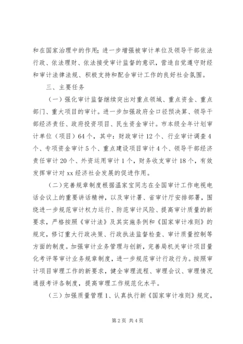 市审计机关依法行政工作计划.docx