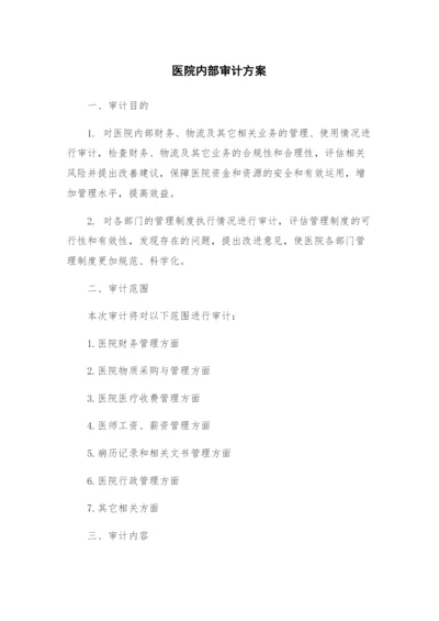 医院内部审计方案.docx