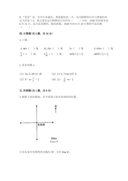 小升初六年级期末试卷及参考答案.docx