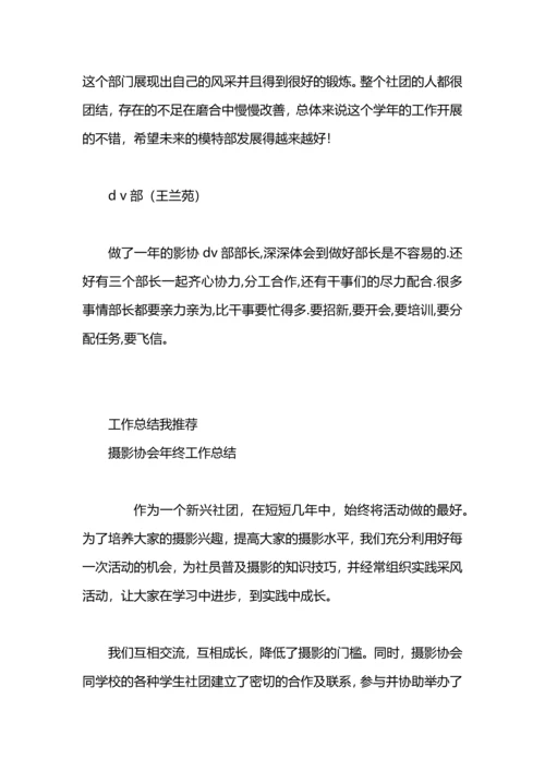 药摄影协会部门工作总结.docx