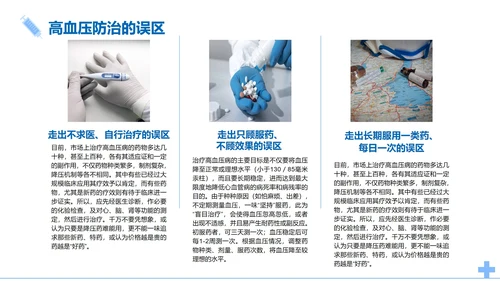 简约医疗高血压知识医学科普课件PPT模板
