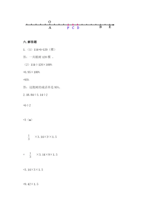人教版六年级下册数学期末测试卷加解析答案.docx