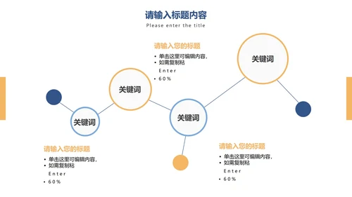 蓝色扁平商务工作总结PPT模板