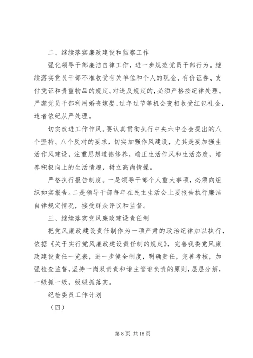 纪检委员工作计划.docx