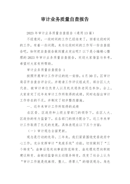 审计业务质量自查报告.docx